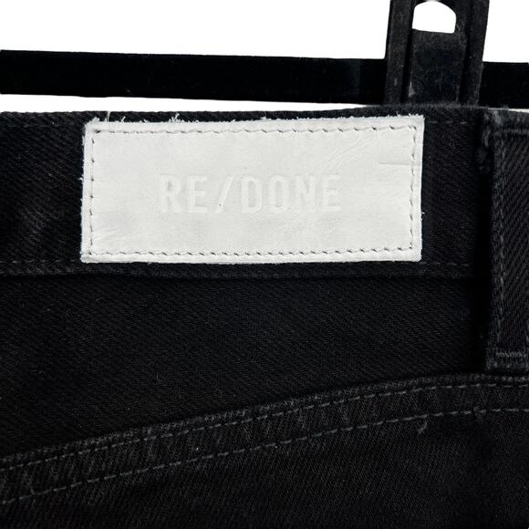 Re/Done Womens 70's Low Rise Bell Bottom Jeans in Black Size 23 - Picture 11 of 14